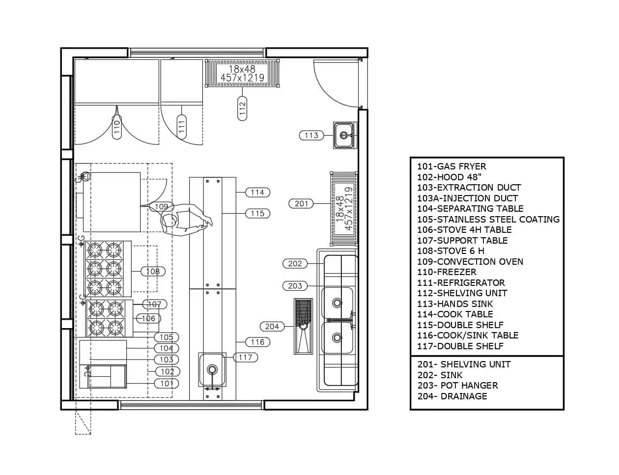 Very Small Restaurant Kitchen Layout Floor Plan INOX